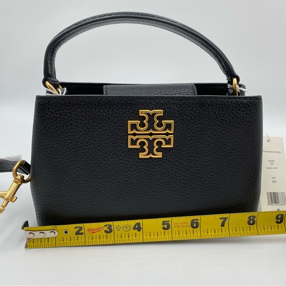 Tory Burch Britten Micro Satchel 145357 Moose - Picture 11 of 12